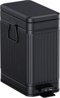Small Trash Can with Lid, 1.6 Gal Dog Poop Trash Can, White