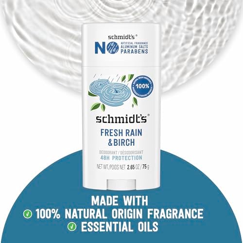 Schmidt's Aluminum-Free Deodorant Fresh Rain & Birch Aluminum Free 2.65 oz