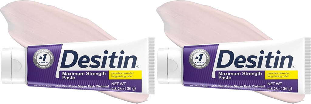 Desitin Maximum Strength Diaper Rash Paste, 40% Zinc Oxide, 4.8 oz