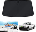 KUST Windshield Sun Shade for 2017-2026 Tesla Model Y/Model 3 Sunshade Accessories (Fit 2025-2026 Model Y Juniper / 2024 Model 3 Highland) Upgraded Foldable Sunshade, Blocks UV Rays Keep Car Cool