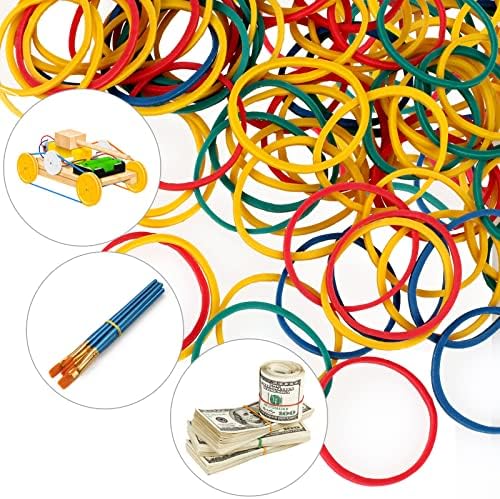 300 Pcs Binder Clips, Rubber Bands, Office Set, Paper Clips, School & Teacher Supplies for Office Desk Essentials (Assorted Sizes)