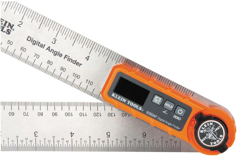 Klein Tools 935DAF Digital Angle Finder, Precision Measurements, Miter Saw Protractor Angle Calculation and Portable Design