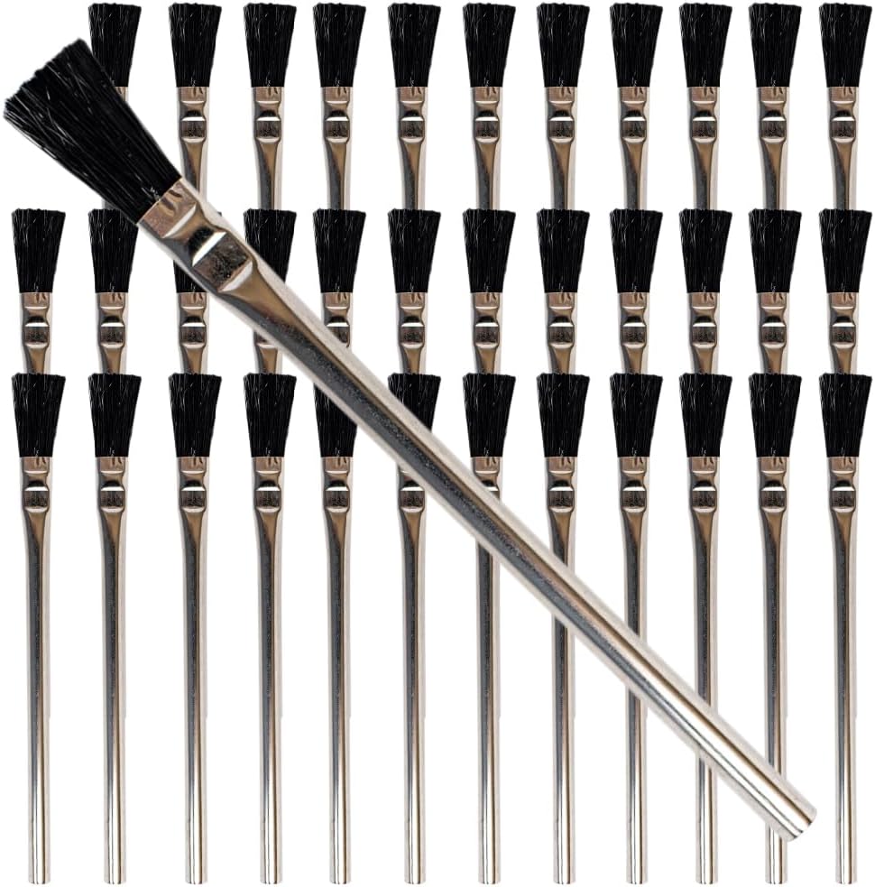 Pro Grade Acid Brushes, 3/8 Inch Flux Brush for Glue & Grease, 36 Count