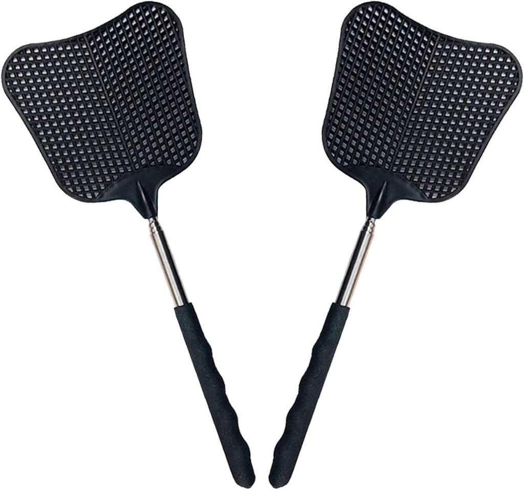 2Pack Telescopic Fly Swatters, Plastic Fly Swatter, Extendable Flyswatter