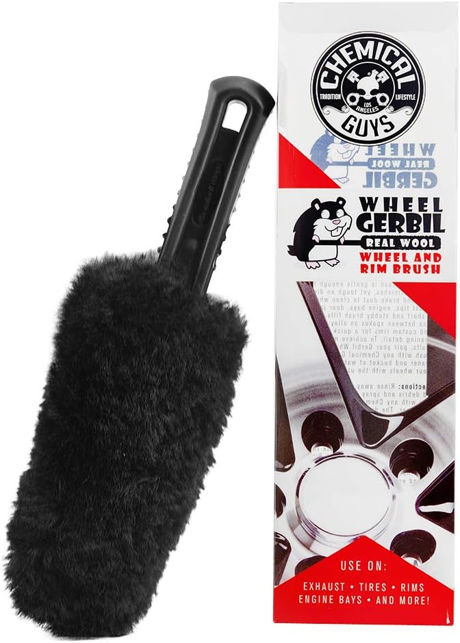 Chemical Guys, Gerbil Wheel & Rim Brush, Soft Natural Bristles, for Tires