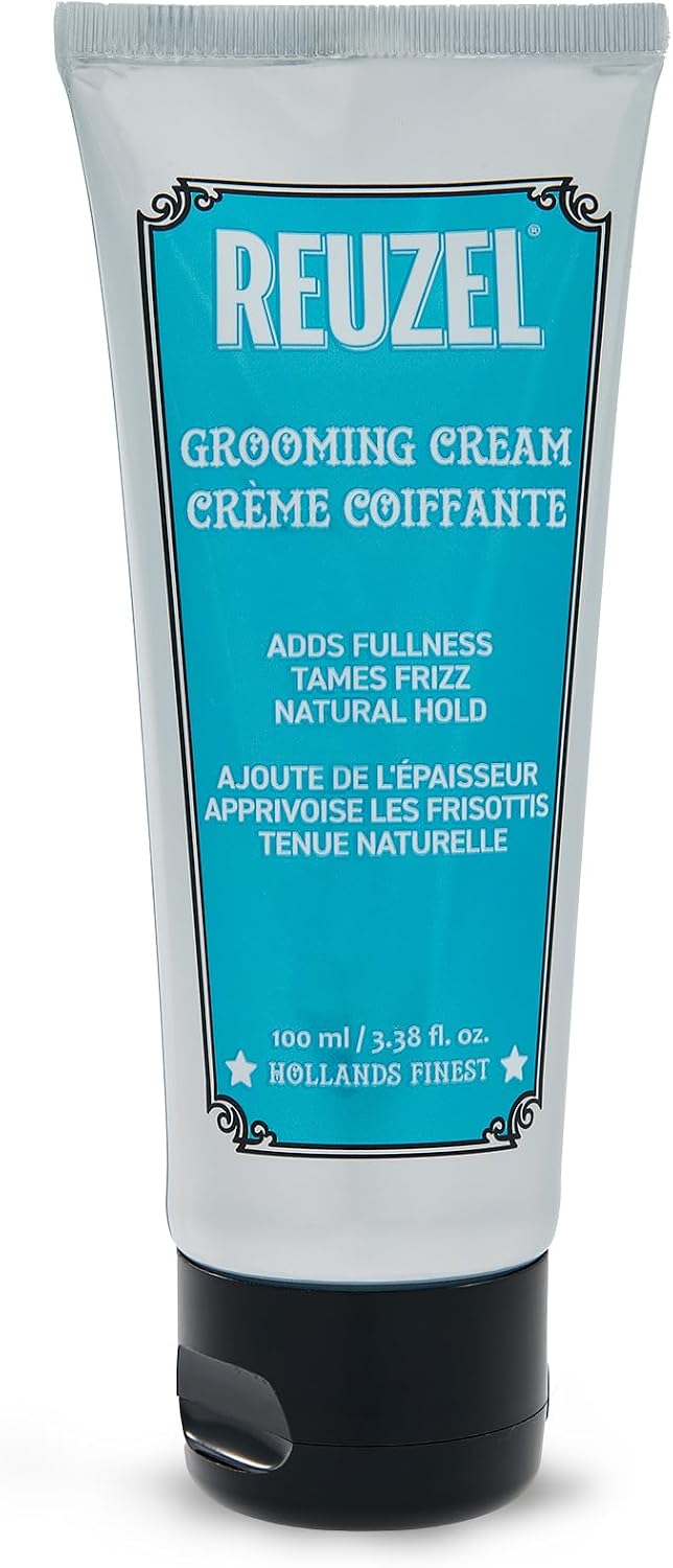 REUZEL Grooming Cream, Pilable Natural Light Hold, Adds Texture and Definition, Moisturizing, Weightless, Easy To Wash Out, Water Based Formula, Sugary Rum Scent, 3.38 oz
