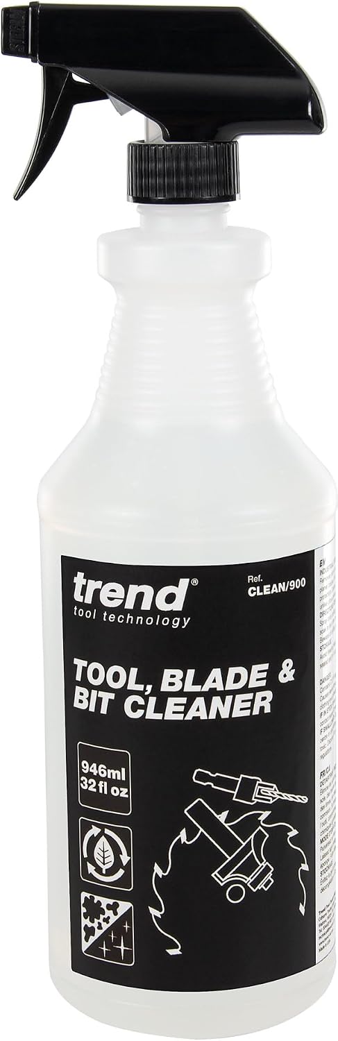 TREND Tool, Blade & Bit Cleaner, 18 fl oz, Resin, Pitch & Rust Remover, Safe Non-Toxic Formula for Workshop Tools, CLEAN/500