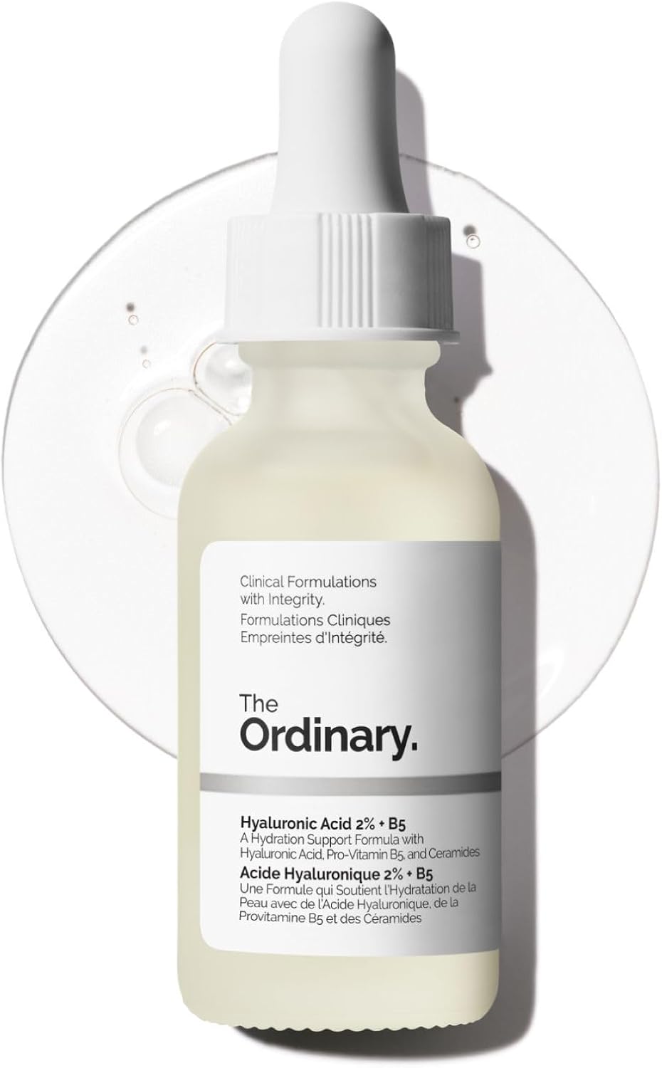 The Ordinary Hyaluronic Acid 2% + B5 (with Ceramides), Multi-Depth Hydration Serum for Plumper, Smoother Skin