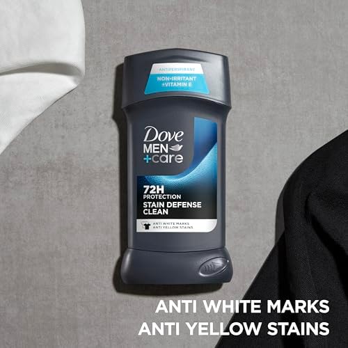 Dove Men+Care Deodorant Stick Stain Defense Clean, 4 Count 2.7 oz