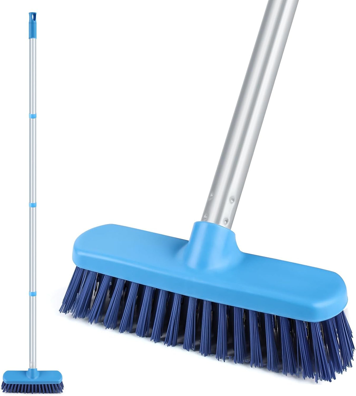 YONILL Deck Scrub Brush with Long Handle for Indoor and Outdoor Cleaning