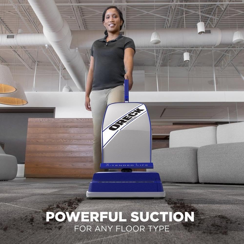 Oreck Commercial XL Vacuum Cleaner, Bagged Upright Vac, Lightweight