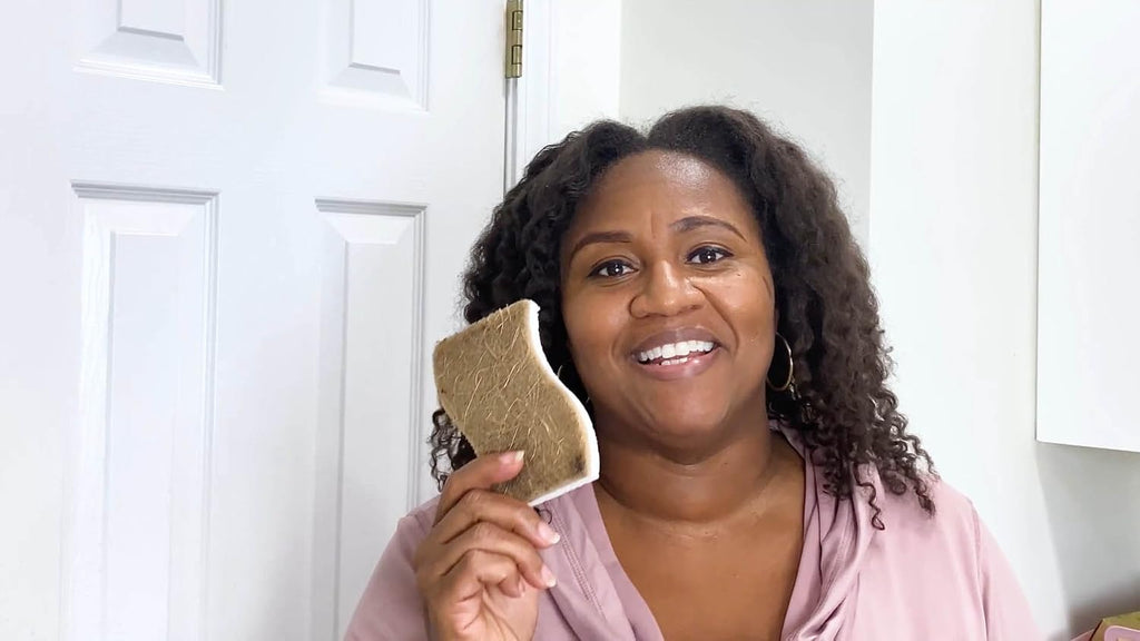 AIRNEX Natural Kitchen Sponges (12 Pack) - Biodegradable Cellulose & Coconut Scrubber Dish Sponges for Kitchen - Eco-Friendly, Non Scratch, Compostable, Non Toxic S-Shaped Natural Sponges for Dishes