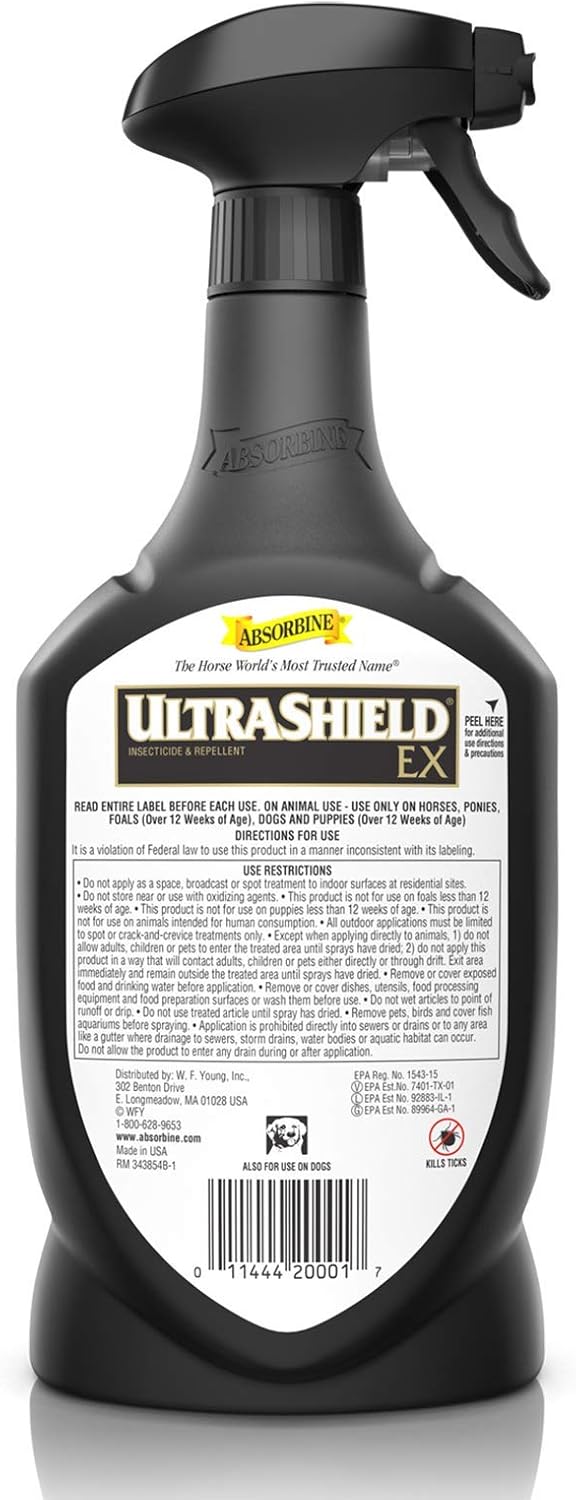 Absorbine UltraShield EX Insecticide & Repellent, 32 fl oz Sprayer
