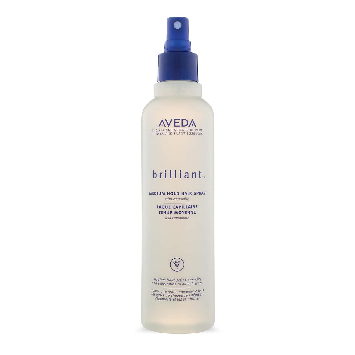 Aveda Brilliant Medium Hold Hair Spray | Non-Aerosol Spray | Anti-Humidity | Adds Shine | for All Hair Types | Jasmine, Rose, Clove Aroma | 8.5 Fl Oz