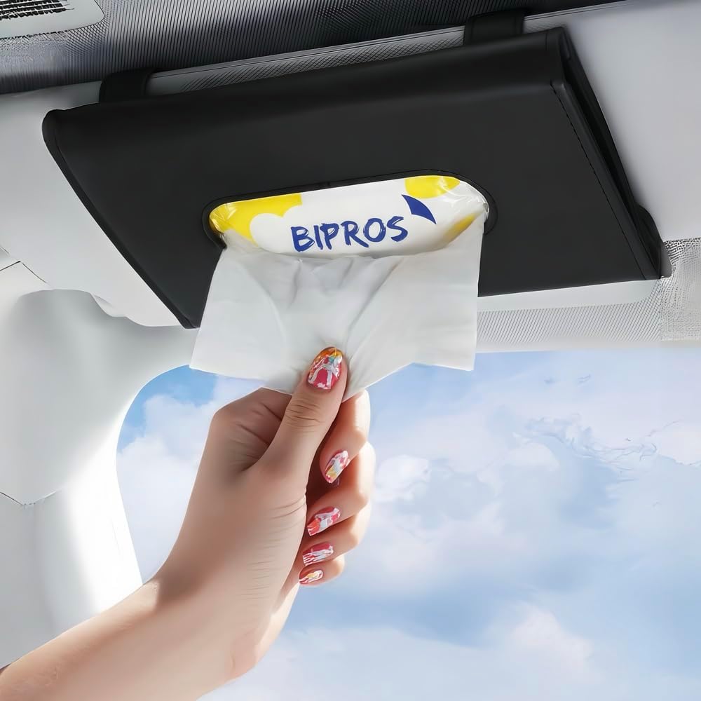 Car Tissue Holder for Visor with Lotion Facial Tissues Included