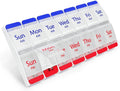 Ezy Dose Weekly (7-Day) AM/PM Pill Organizer, X-Large Case, Blue/Purple