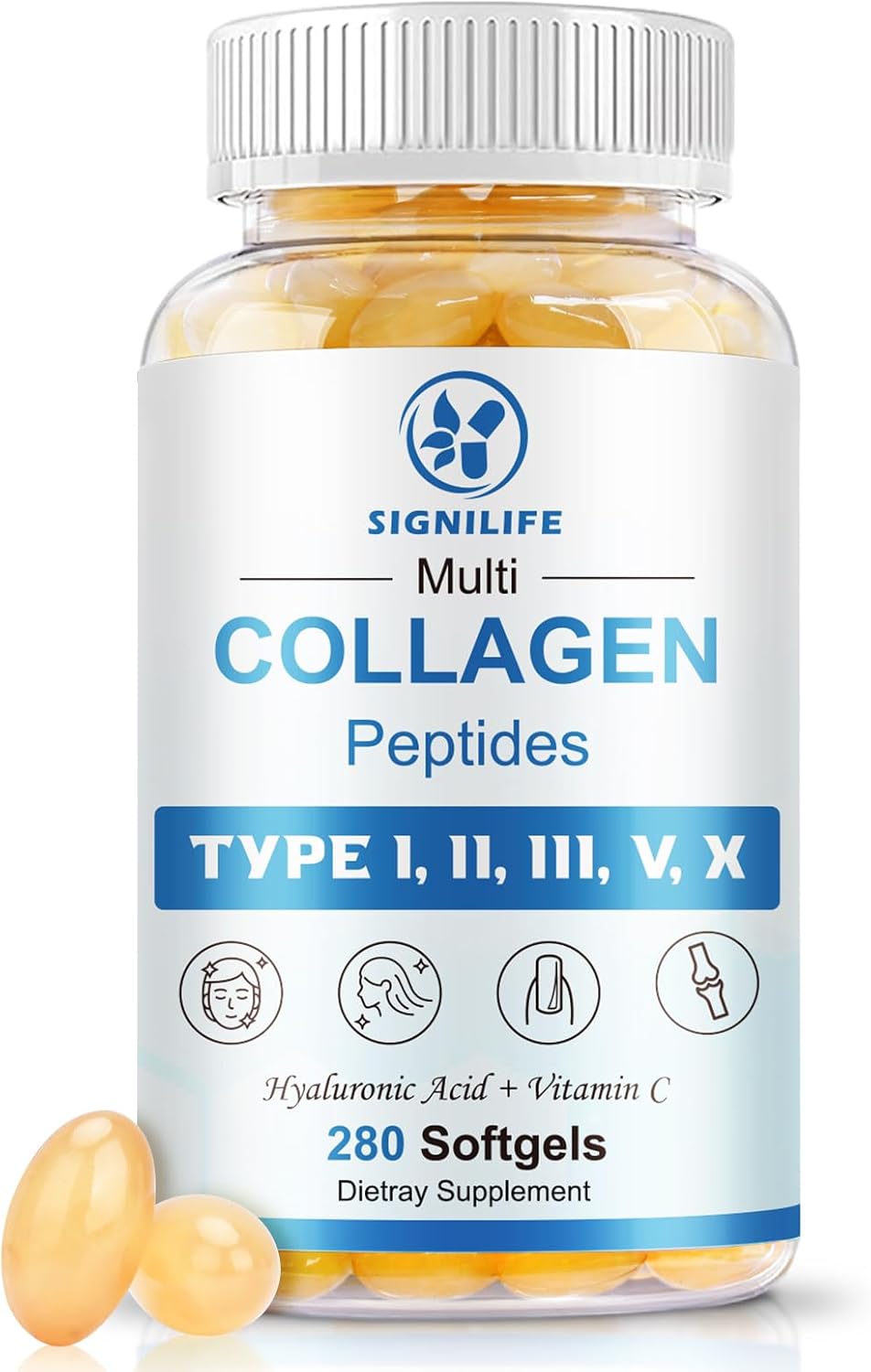 Multi Collagen Peptides for Women & Men-Type I, II, III, V, X