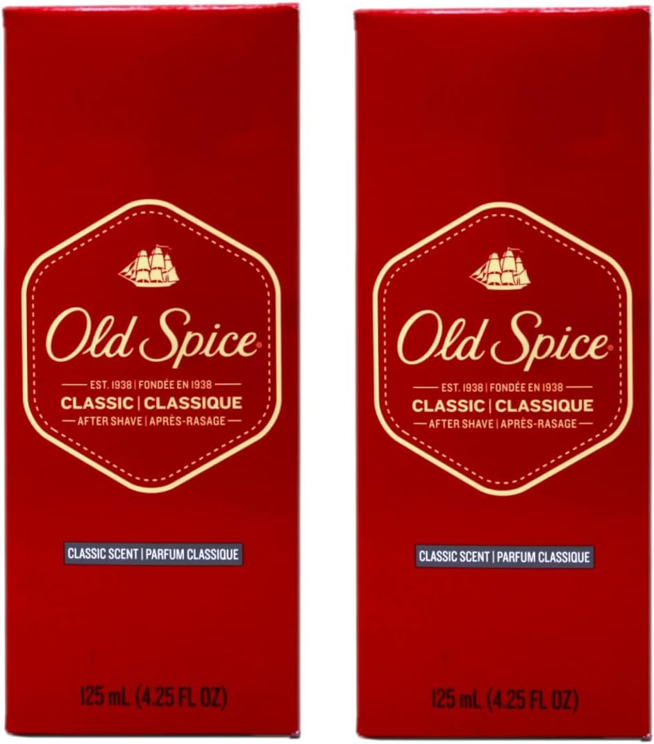 Old Spice Classic After Shave 4.25 Ounce (125ml) (2 Pack)