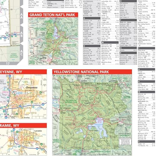 Rand McNally Easy to Read: Montana, Wyoming State Map