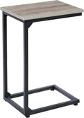 AMHANCIBLE C Shaped End Table Set of 2, Couch Side Table that Slide Under