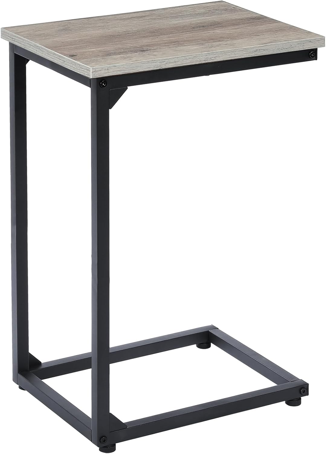 AMHANCIBLE C Shaped End Table Set of 2, Couch Side Table that Slide Under