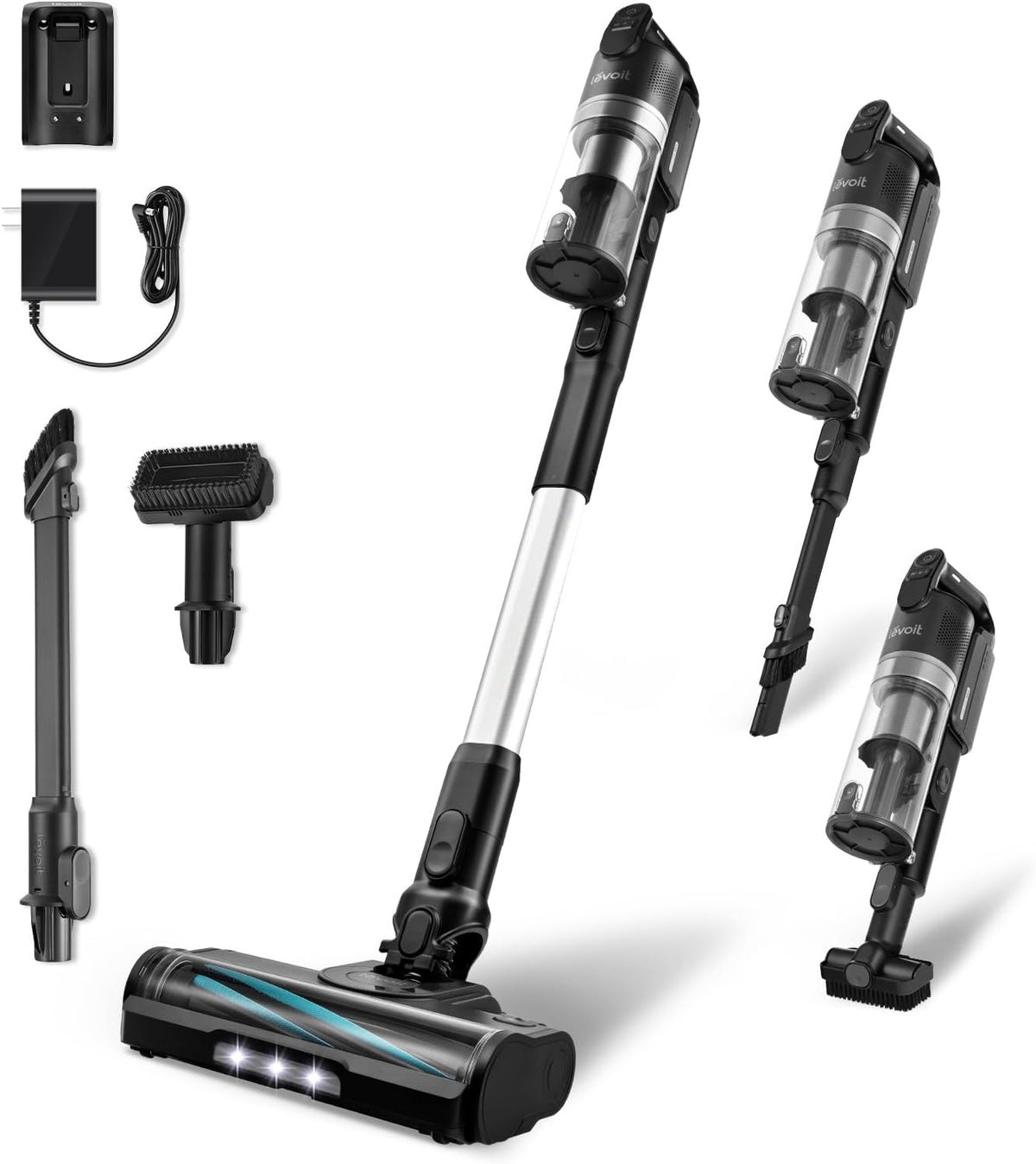 Levoit VortexIQ® Cordless Vacuum Cleaner for Pet Hair, 50-Min Runtime