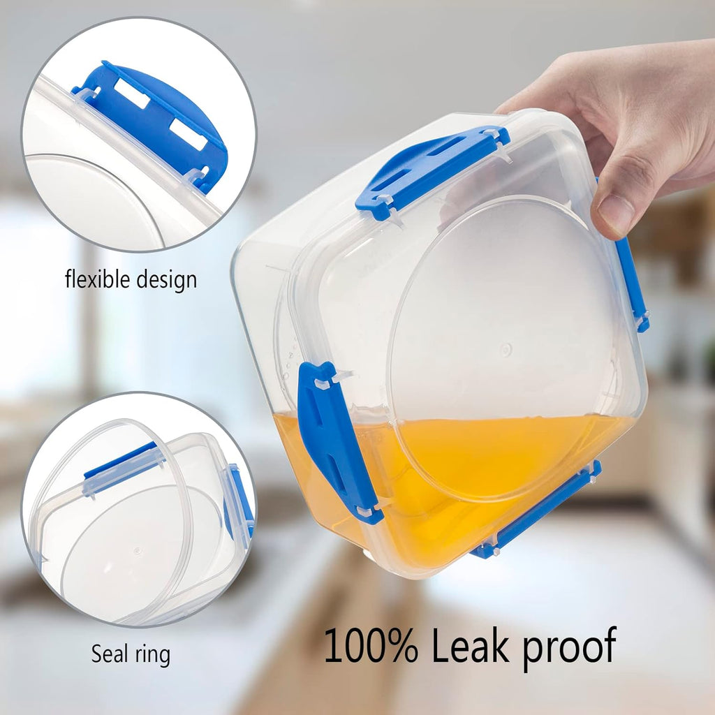 4 PCS Sandwich Containers 100% Airtight BPA-Free Microwave Dishwasher Safe