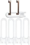 Vmaisi 8 Pcs Baby Sliding Cabinet Locks Adjustable U Shaped Child Safety