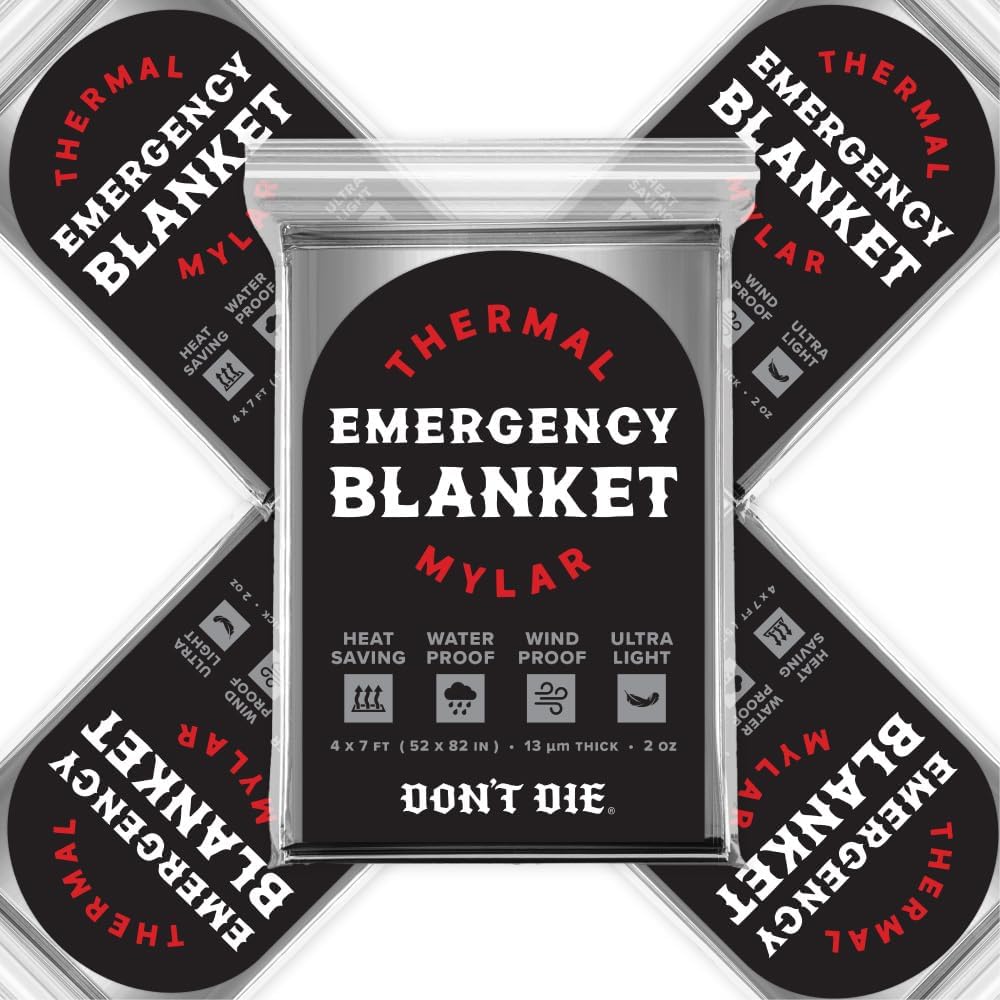 Emergency Blanket – 5 Pack – Thermal Mylar Foil Space Blankets