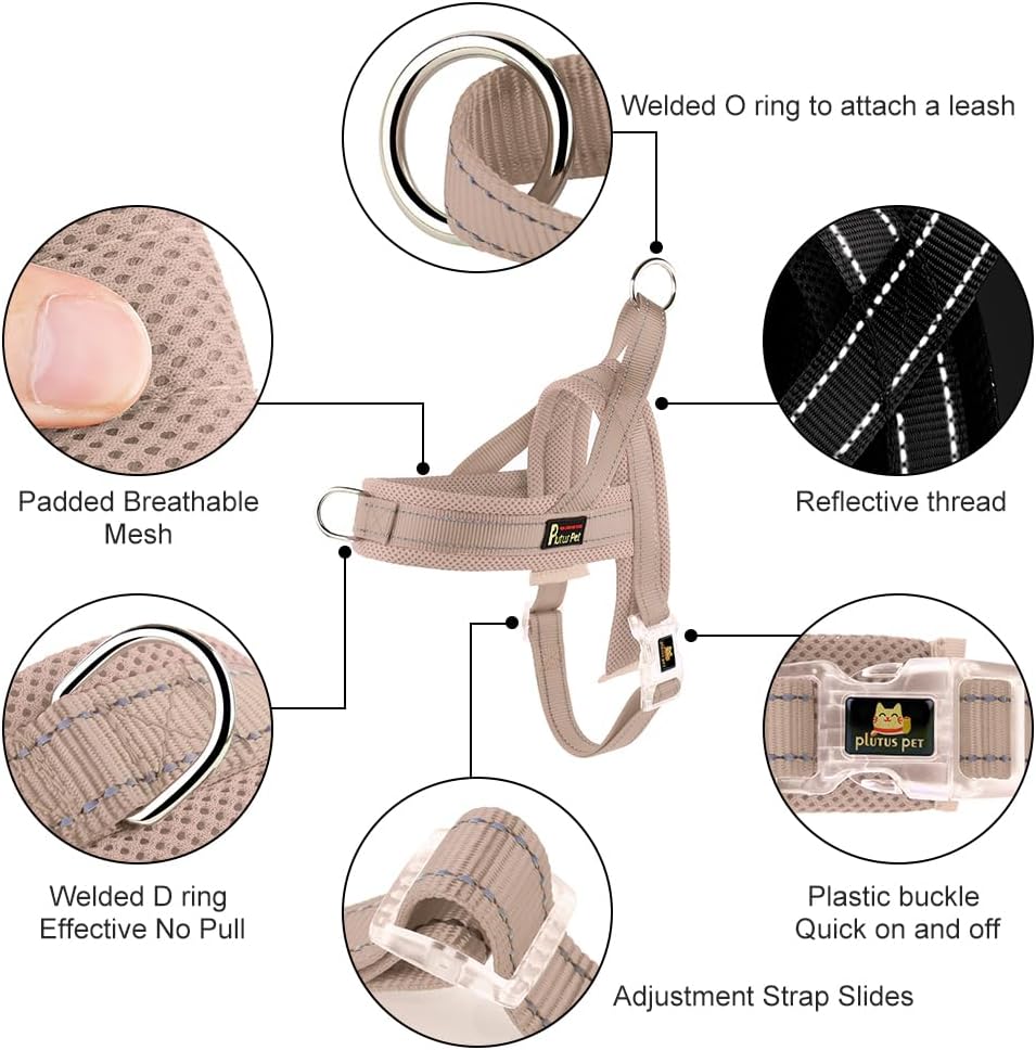 Plutus Pet No Pull Dog Harness for Medium Sized Dog, Breathable Mesh Padded