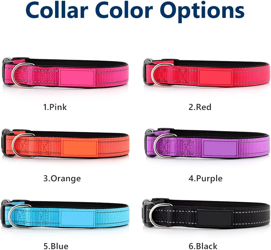 Personalized Dog Collars Custom with Pet Name & Phone for Small Medium Dogs