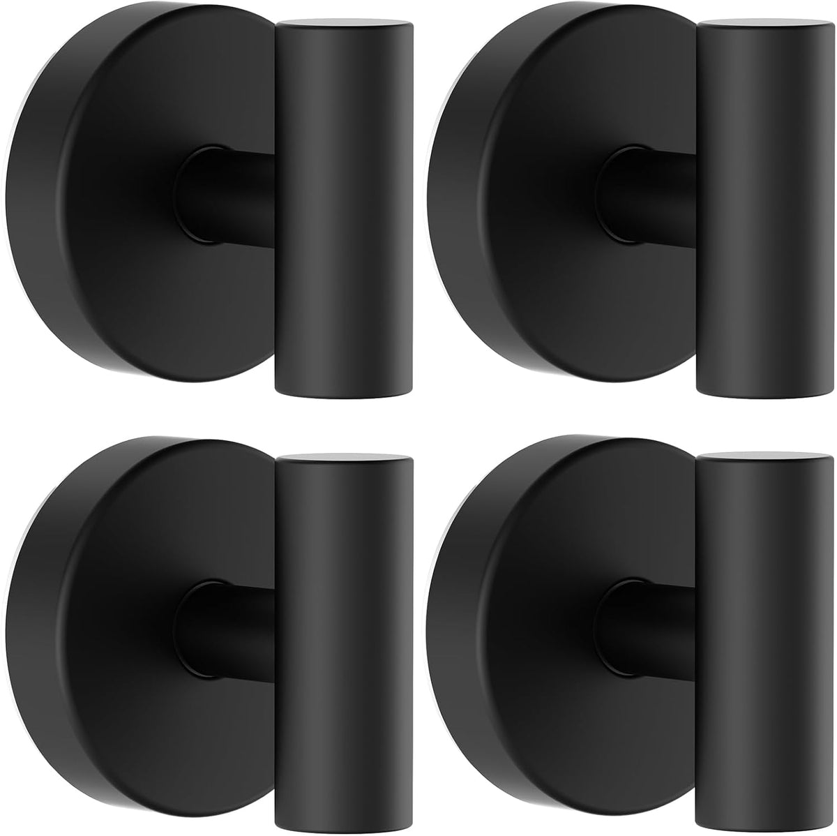 Bntuk Suction Cup Hooks, Removable Shower Hooks for Inside Shower – Towel Hooks for Bathroom Window Glass Mirror Tile, Bath Robe Looafh Hook for Hanging – Waterproof & Rustproof, Black (2 Pack)