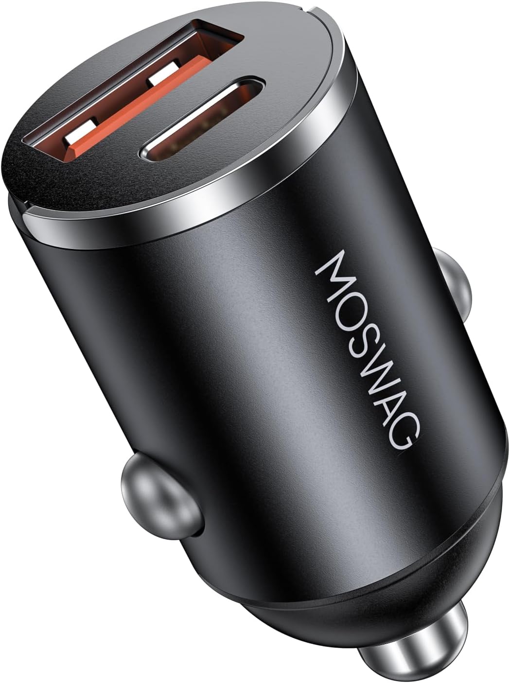 MOSWAG Car Charger,Invisible Cigarette Lighter USB Adapter All Metal & Mini