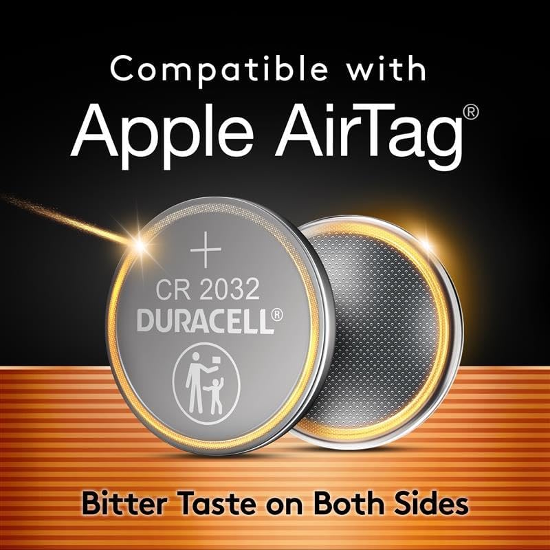 Duracell 2032 Lithium Battery, 8 Count, AirTag & Key Fob, CR2032 3V Cell