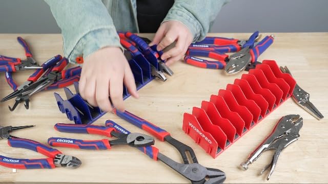 WORKPRO 2-Pack Plier Organizer Rack, 20-Slot Tool Organizer and Storage