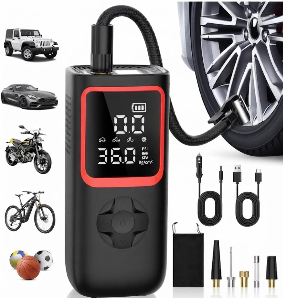 KOLTGOO 150PSI Tire Inflator, Portable Air Pump for Car Tires