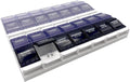 Ezy Dose Push Button Weekly 7-Day, 4X/Day Pill Organizer, Multi-Color, 2XL