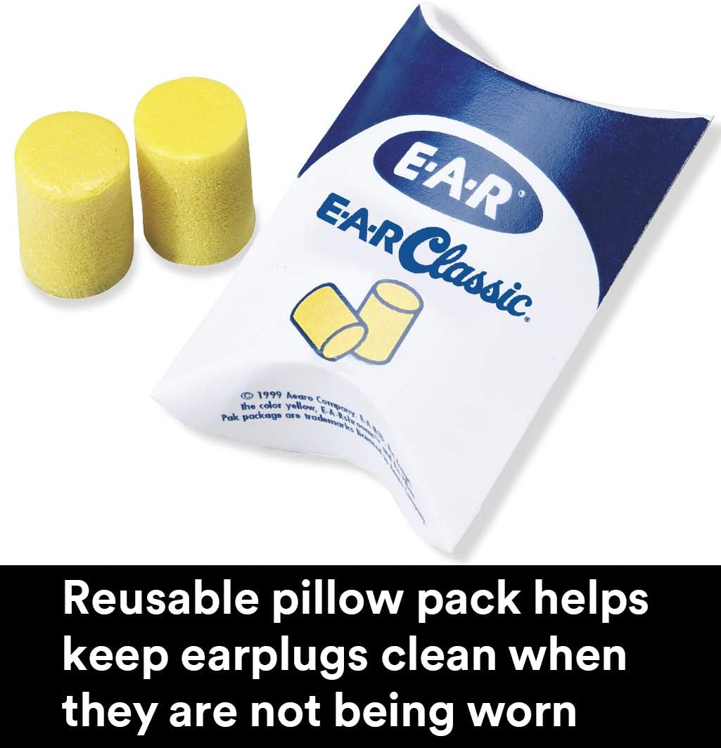 3M Ear Plugs, E-A-R Classic 310-1001, Uncorded, Disposable, Foam, NRR 29