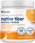 NativePath Baobab Prebiotic Fiber, Orange, Sugar-Free, 30 Servings