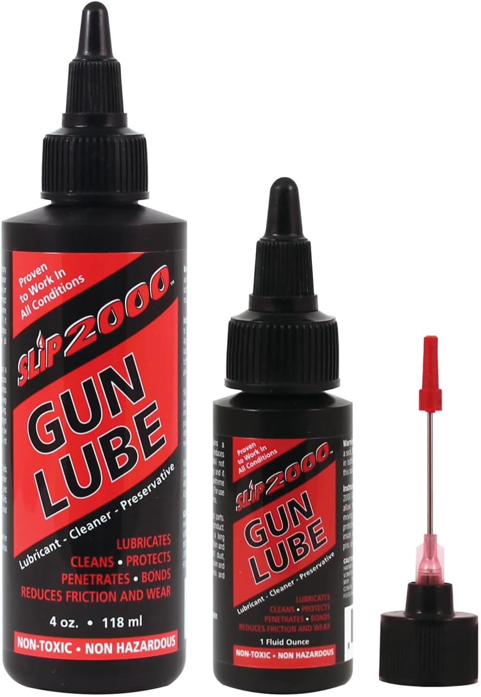 Slip 2000 Gun Lube Buddy Pack, Synthetic, Needle Tip Applicator, 1 & 4 oz