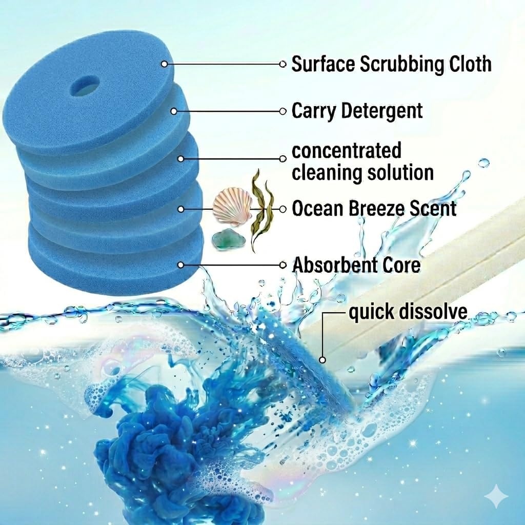 CiLoN Disposable Toilet Brush, Toilet Wand Cleaning System, Bowl Scrubber