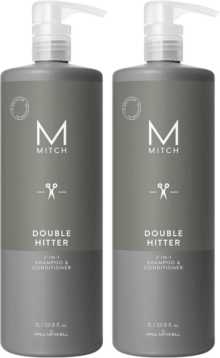 MITCH by Paul Mitchell Double Hitter 2-in-1 Shampoo & Conditioner for Men, For All Hair Types