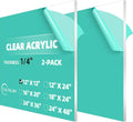 CALPALMY (2 Pack) 1/4" Thick Clear Acrylic Sheets - 18 x 24 Pre-Cut Plexiglass Sheets for Craft Projects, Signs, Display Cases, Sneeze Guard and More - Cut with Engraver, Power Saw or Hand Tools