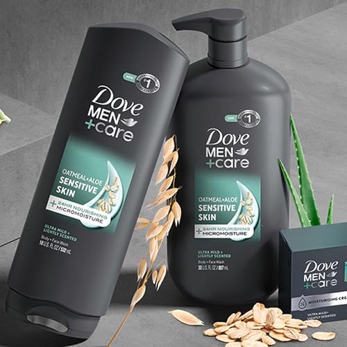 DOVE MEN + CARE Body & Face Wash, Sensitive Skin, Hydrated, 30 oz