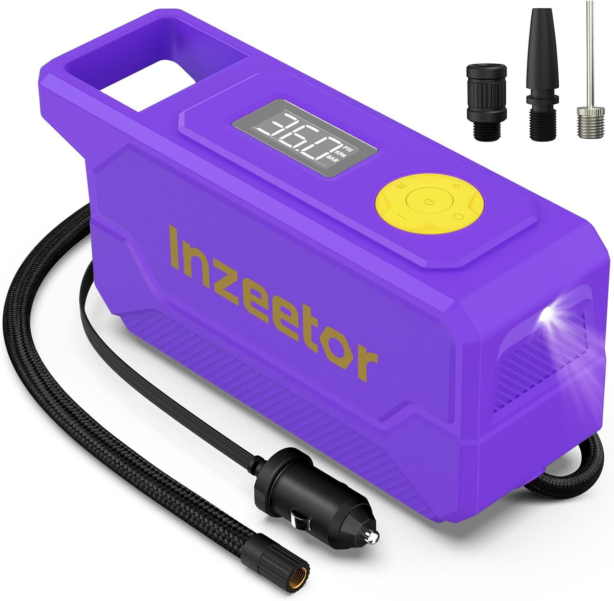150 PSI Tire Inflator Portable Air Compressor with Digital Pressure, Black