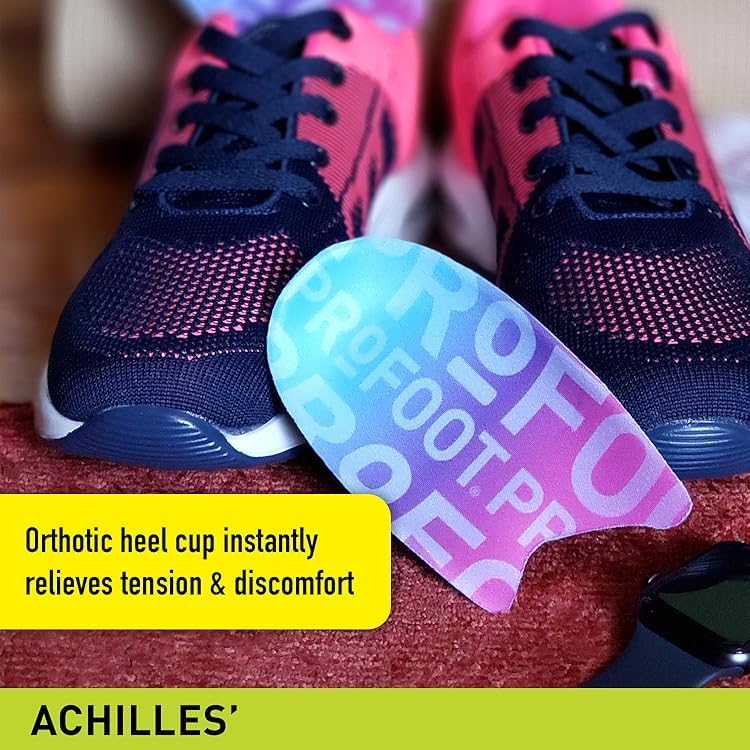 PROFOOT Achilles Tendonitis Orthotic Heel Cup for Men (Sizes 8-13) - Pain Relief Shoe Inserts for Heel Support & Alignment - 1 Pair
