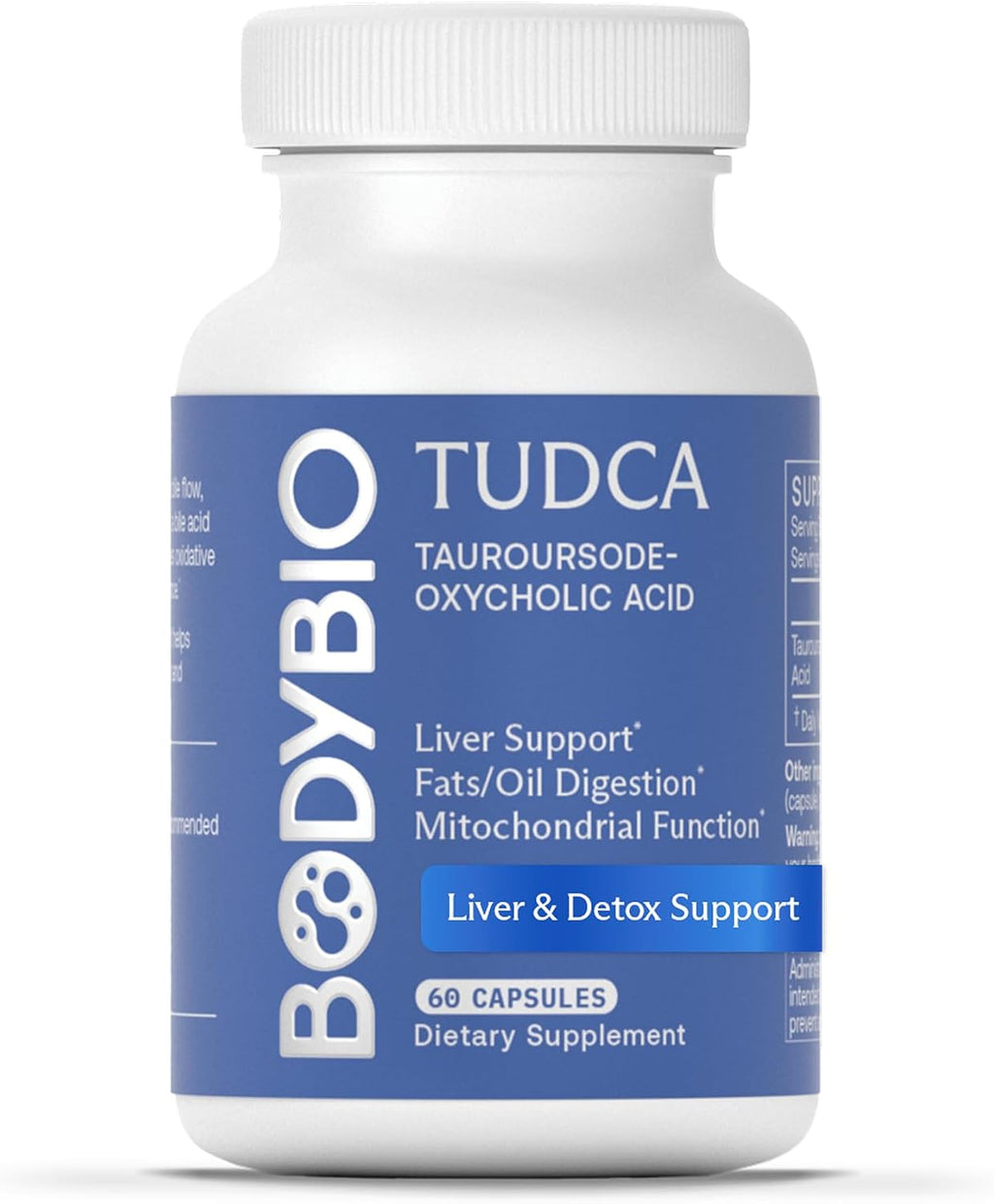 BodyBio TUDCA - Liver Support, Fat Metabolism & Gallbladder Health