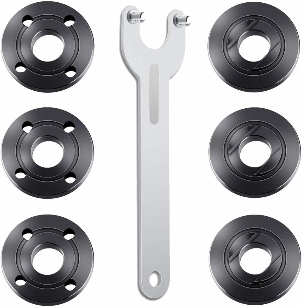 7PCS Angle Grinder Nut Wrench Kit 5/8-11 Flange Metal Lock Nut