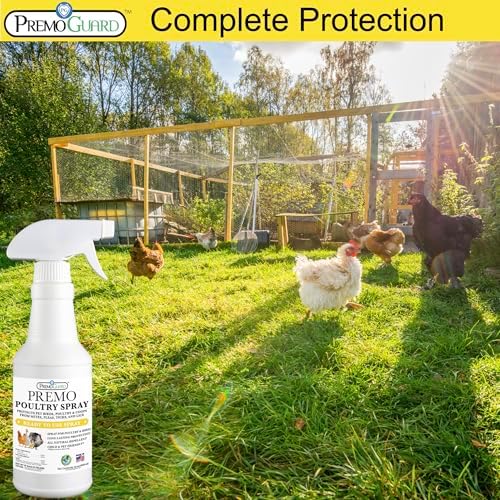 Premo Guard Natural Poultry Spray – Kills Scaly Leg Mites, Fleas, & Lice