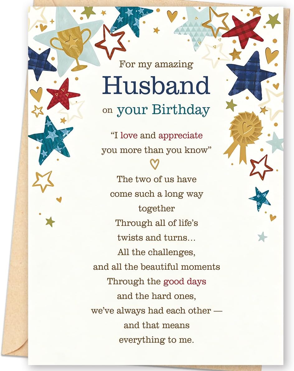 FANCYLUCKY Funny Birthday Card Gifts for Husband from Wife